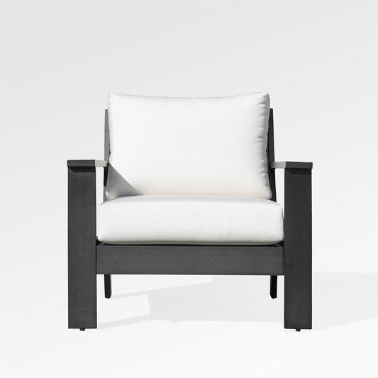 Magnolia Black Aluminum Club Chair with Sunbrella® Cushions