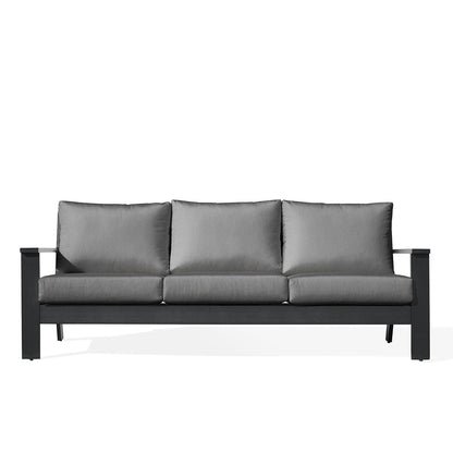 Magnolia Black Aluminum Sofa with Sunbrella® Cushions