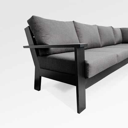 Magnolia Black Aluminum Sectional with Sunbrella® Cushions