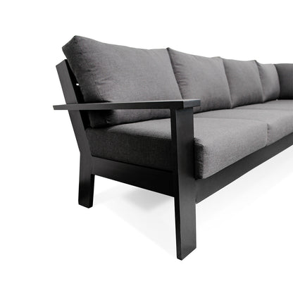 Magnolia Black Aluminum Sectional with Sunbrella® Cushions