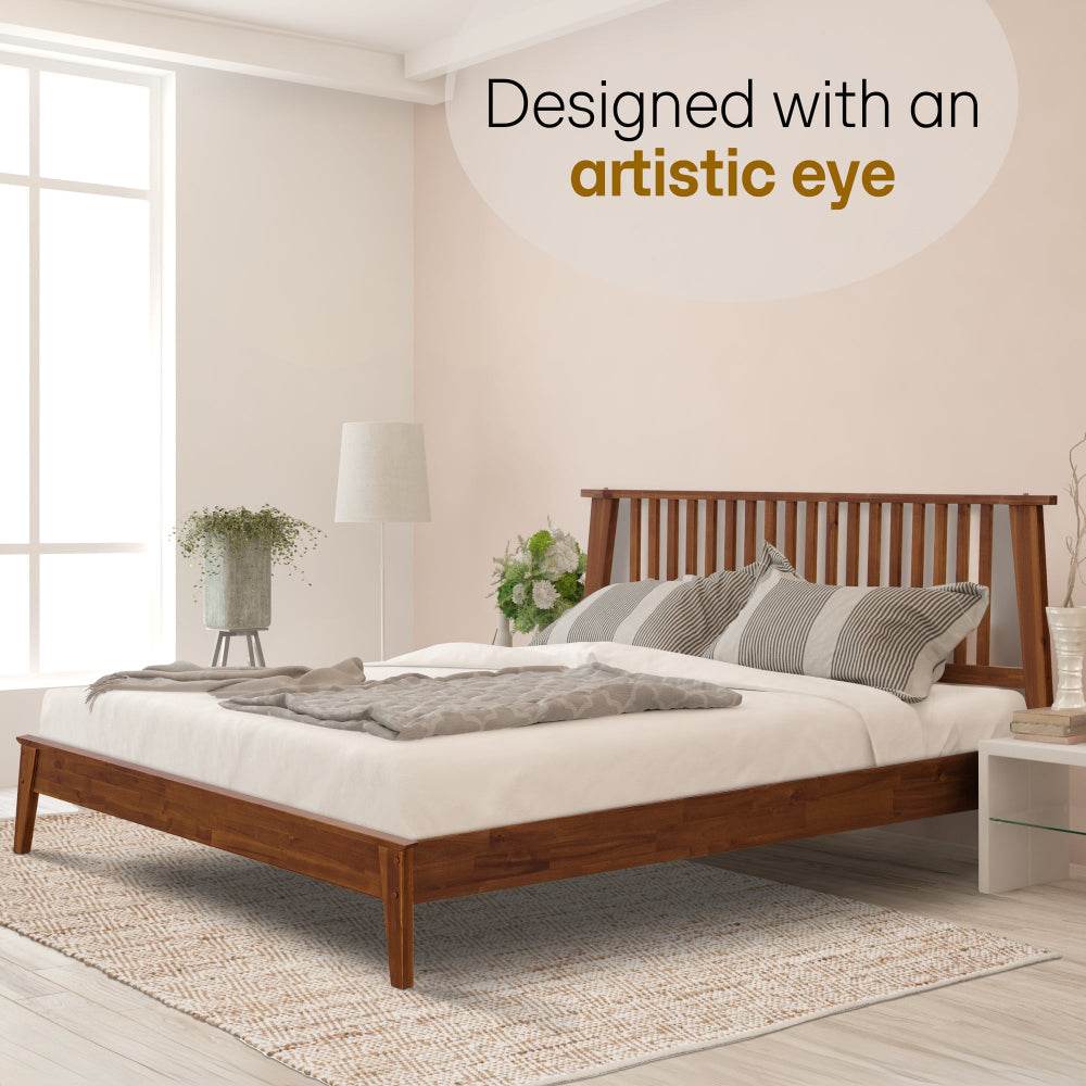 Kaylin Deluxe Wood Platform Bed Frame