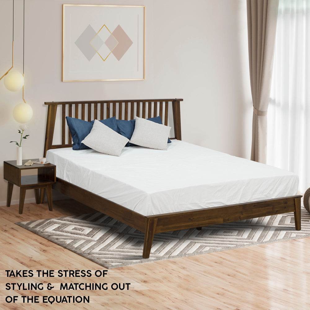 Kaylin Solid Wood Bed Frame & Nightstand Bedroom Set