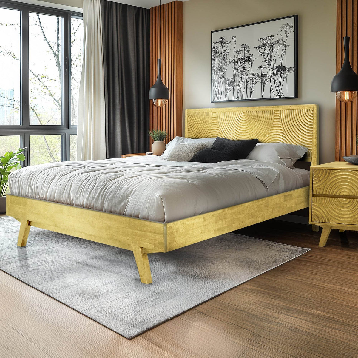 Harmony Platform Bed Frame with Headboard