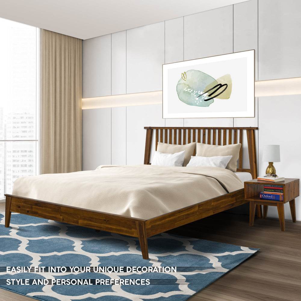Kaylin Solid Wood Bed Frame & Nightstand Bedroom Set