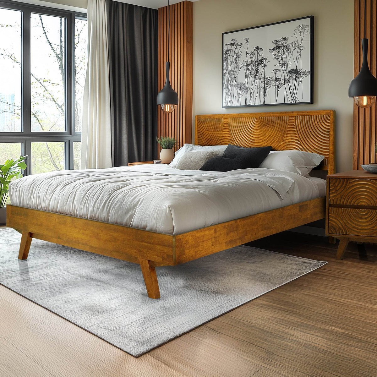 Harmony Platform Bed Frame with Headboard