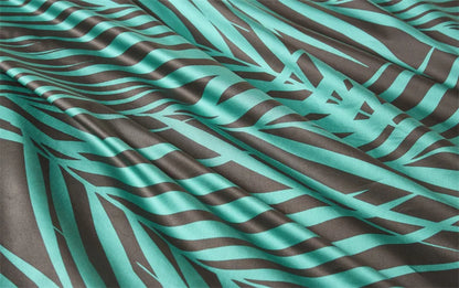 Eden 600 TC Floral Cotton Duvet Set - Green/Brown