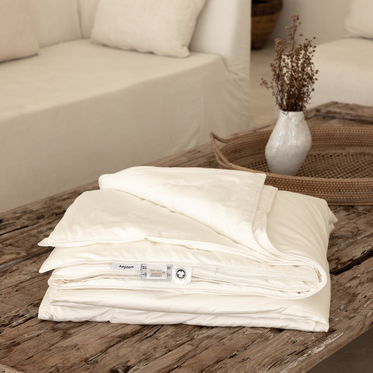 Mulberry Silk-filled Duvet Insert with Organic Cotton Shell