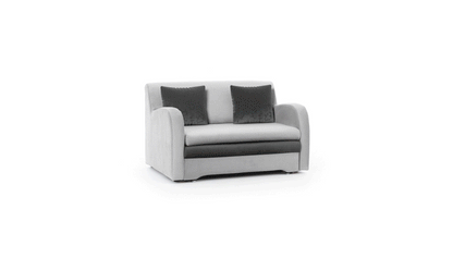 Ario Condo Style 2 Seater Storage Sleeper Sofa - Light Grey/Charcoal