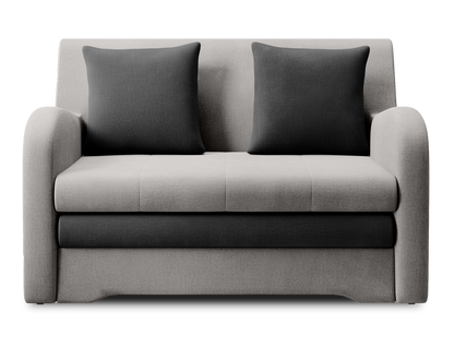 Ario Condo Style 2 Seater Storage Sleeper Sofa - Light Grey/Charcoal