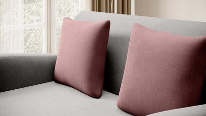 Ario Condo Style 2 Seater Storage Sleeper Sofa - Grey/Blush