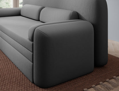 Elioss 3 Seater Storage Sleeper Sofa - Dark Grey