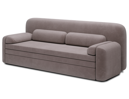 Elioss 3 Seater Storage Sleeper Sofa - Fudge Brown