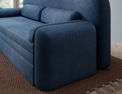 Elioss 3 Seater Storage Sleeper Sofa - Blue
