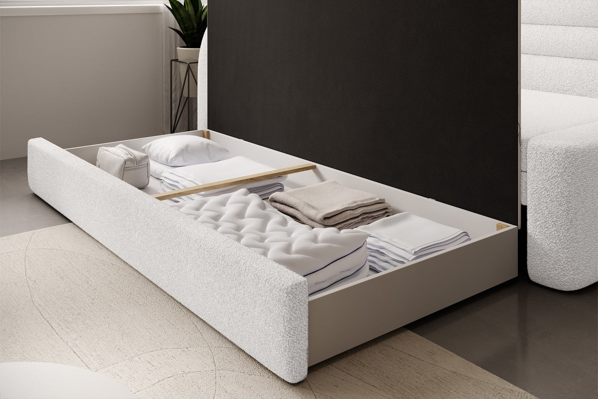 Fabillo Storage Sleeper Sofa - Pearl White