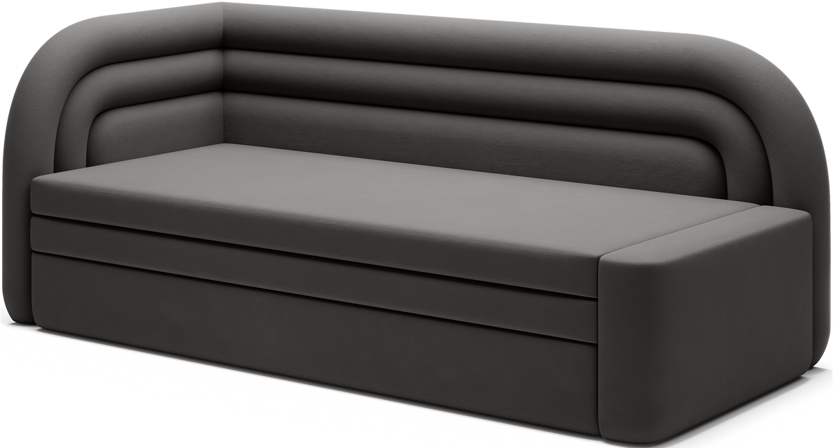 Fabillo Storage Sleeper Sofa - Dark Grey