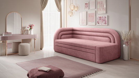 Fabillo Storage Sleeper Sofa - Blush