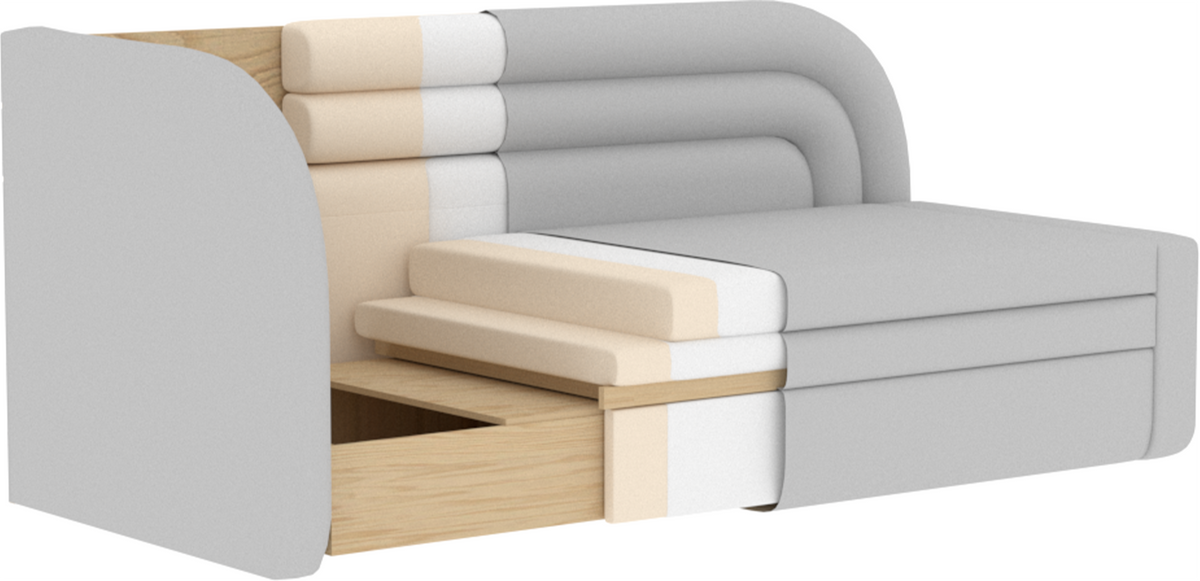 Fabillo Storage Sleeper Sofa - Pearl White
