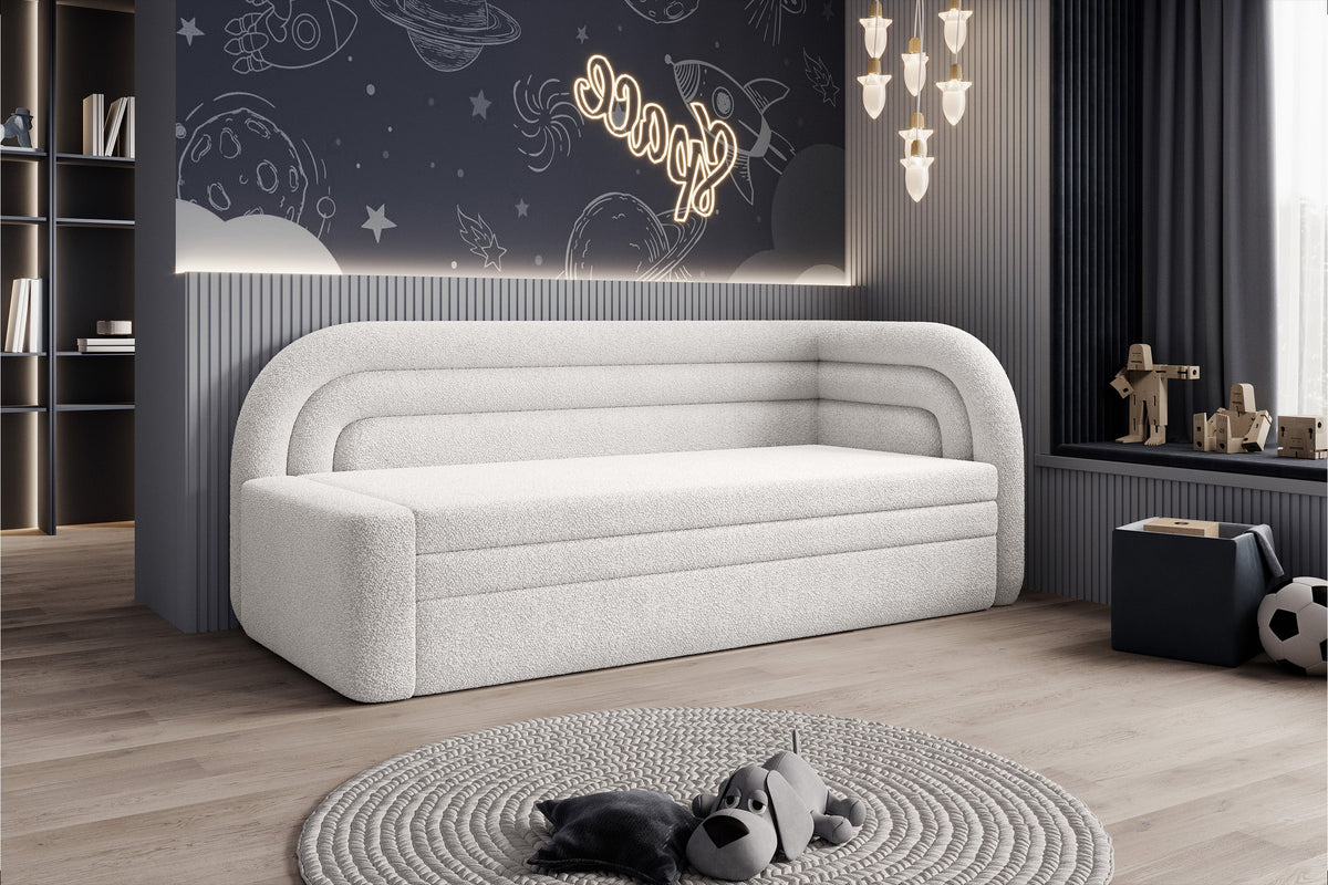 Fabillo Storage Sleeper Sofa - Pearl White