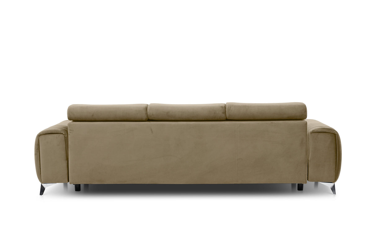 Laurence 3 Seater Velvet Sleeper Sofa - Beige