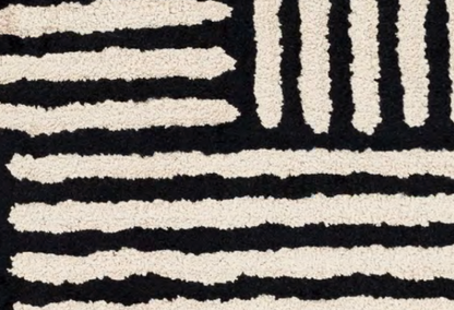 Monochrome Linear Block Rug