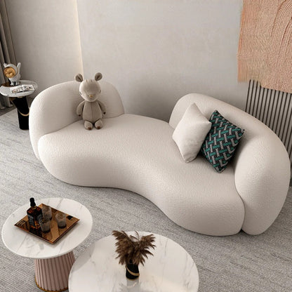 Albi Curved Fabric Sofa