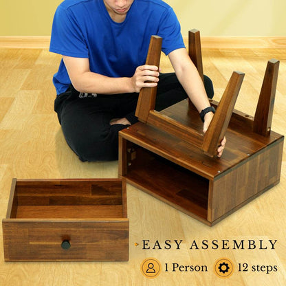 Sofia 1-Drawer Solid Wood Nightstand