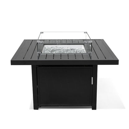 Aluminum Propane 48" Rectangle Outdoor Fire Pit Table