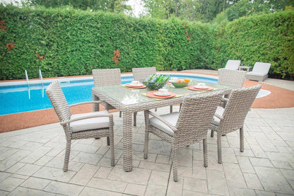 Tulip 7-Piece Dining Set with Sunbrella® Cushions