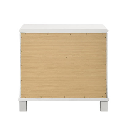 Cassandra LED Nightstand - Pearl White
