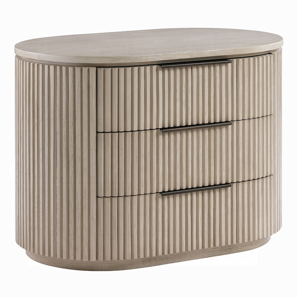 Chianti Luxury Chanel Night Stand w/USB Port - Light Oak