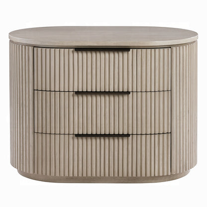 Chianti Luxury Chanel Night Stand w/USB Port - Light Oak