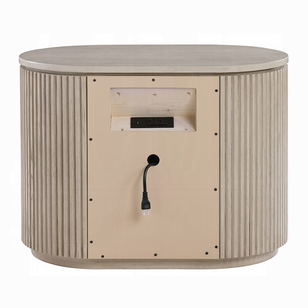 Chianti Luxury Chanel Night Stand w/USB Port - Light Oak