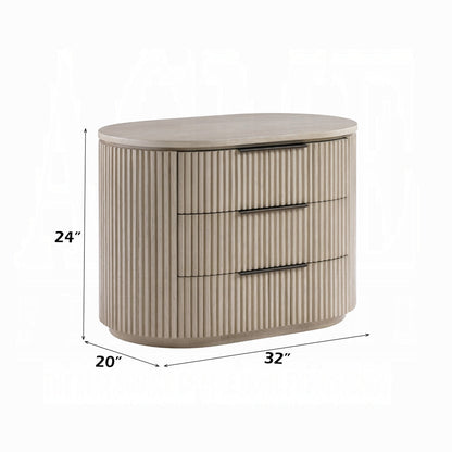 Chianti Luxury Chanel Night Stand w/USB Port - Light Oak