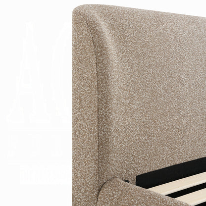 Tapi Upholstered Platform Bed - Beige
