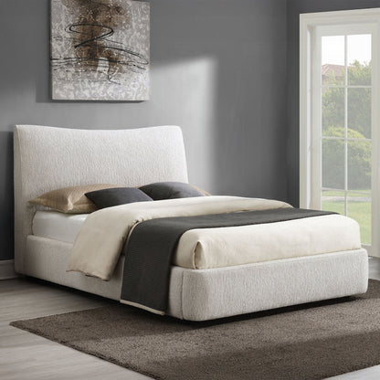 Tocan Upholstered Platform Bed - Beige