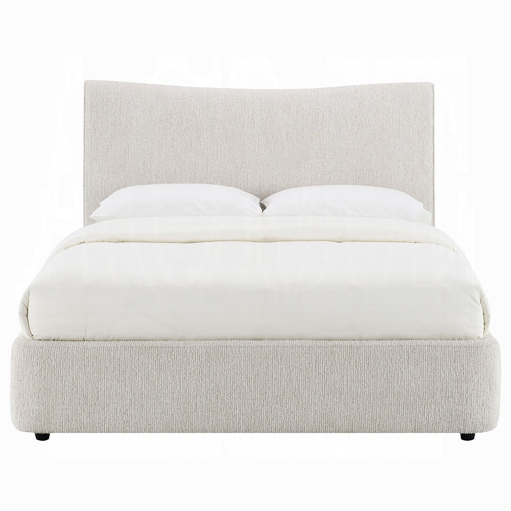 Tocan Upholstered Platform Bed - Beige