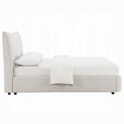 Tocan Upholstered Platform Bed - Beige