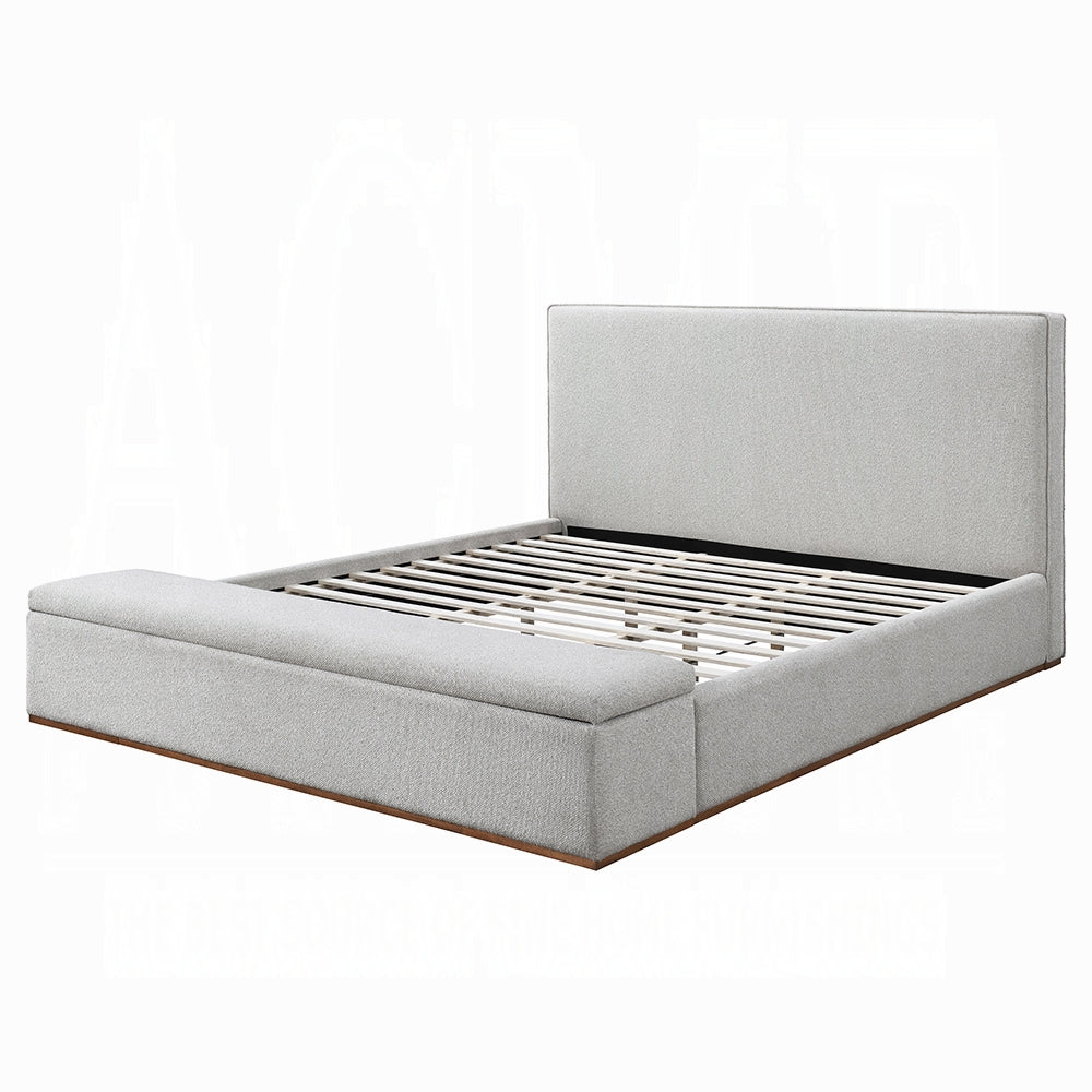 Daisy Storage Upholstered Platform Bed - Grey