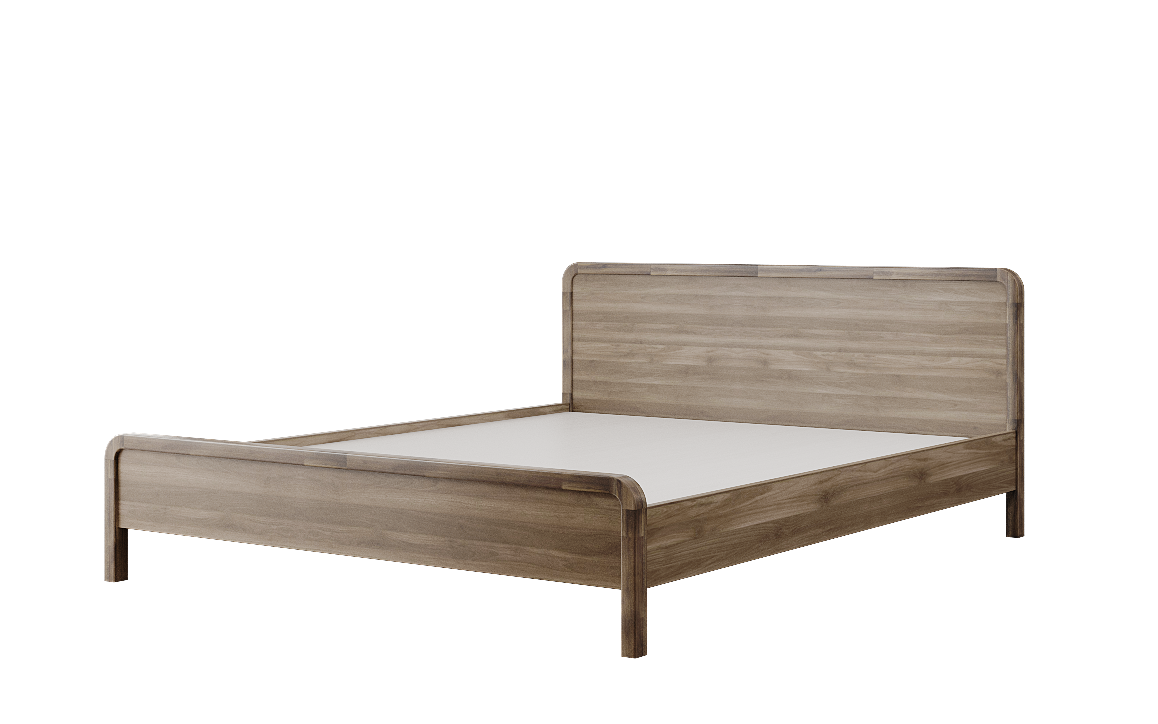 Dalumd 301 Acacia Wood Minimalist Bed