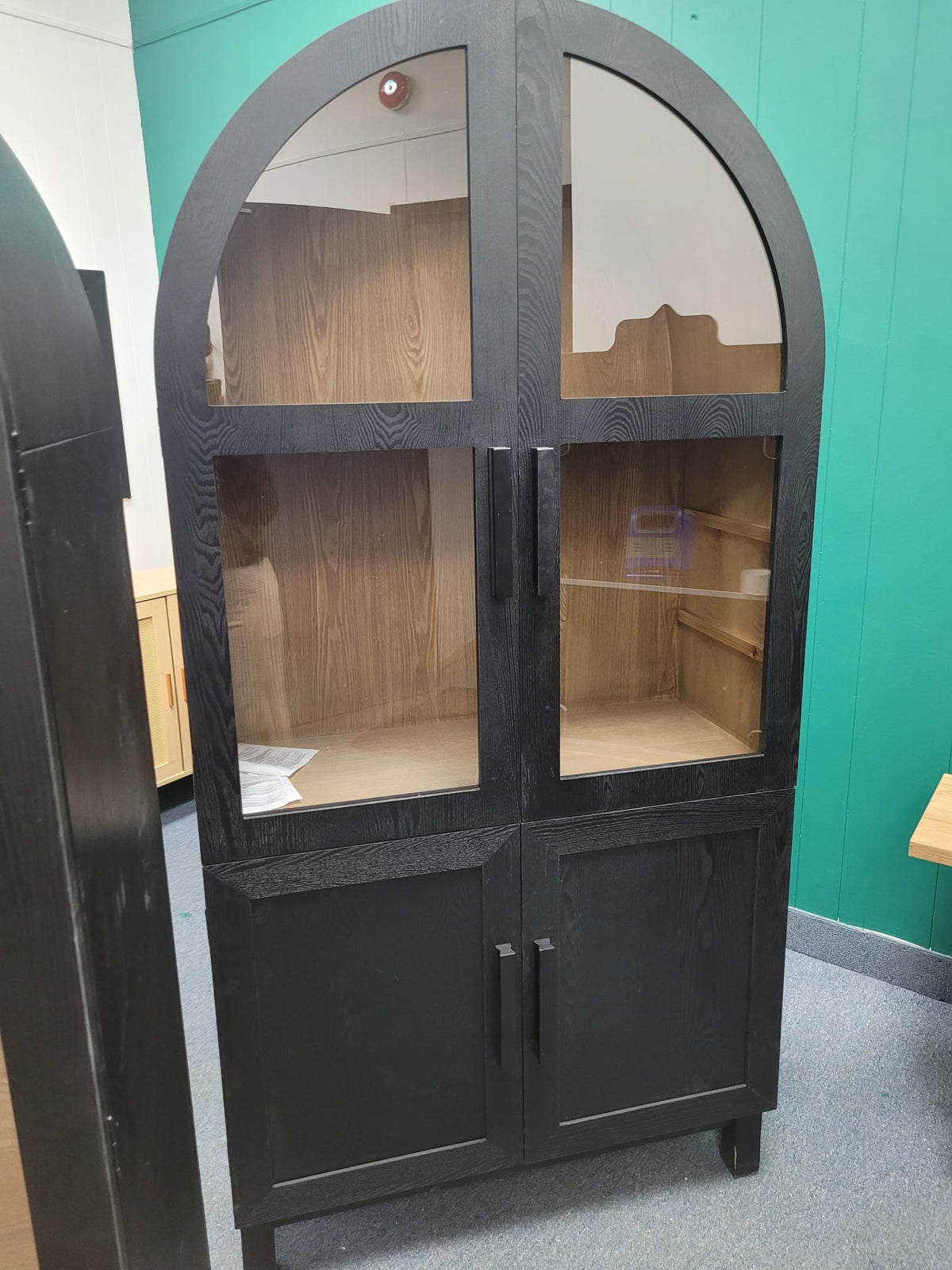 ARDYNAMIC Arch Cabinet, Oak Finish