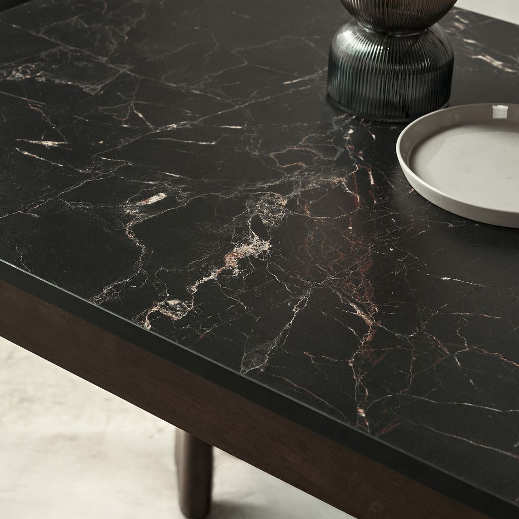Scania Faux Marble Top Dining Table