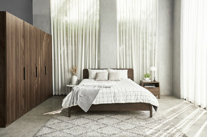 Dalumd 301 Acacia Wood Minimalist Bed