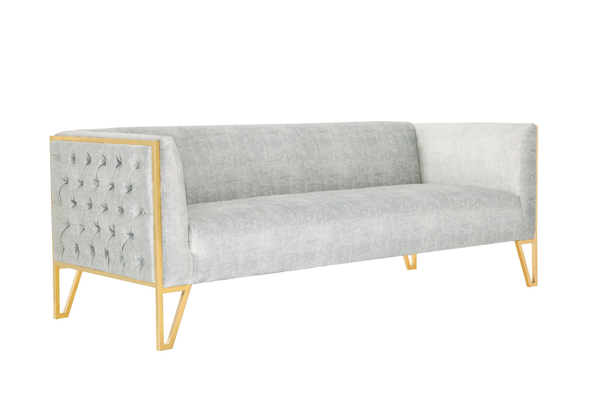 Vector 3-Seater Sofa - Grey/Gold