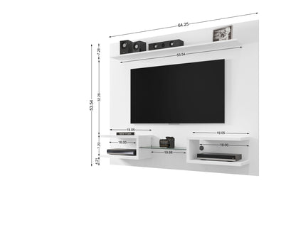 Augusta Modern Floating Shelved Entertainment Center - White Gloss