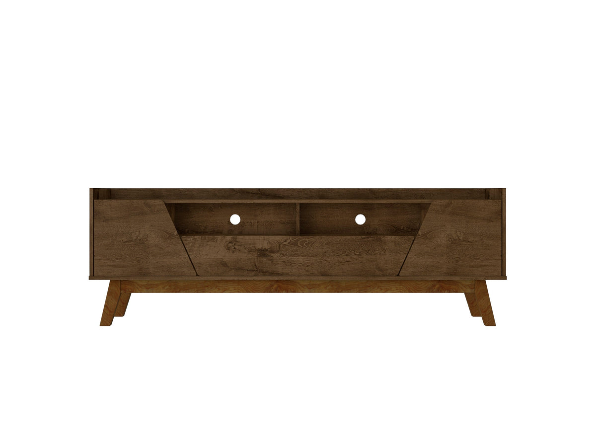 Malmo Modern 70.8" TV Stand with 2 Drawers - Rustic Brown