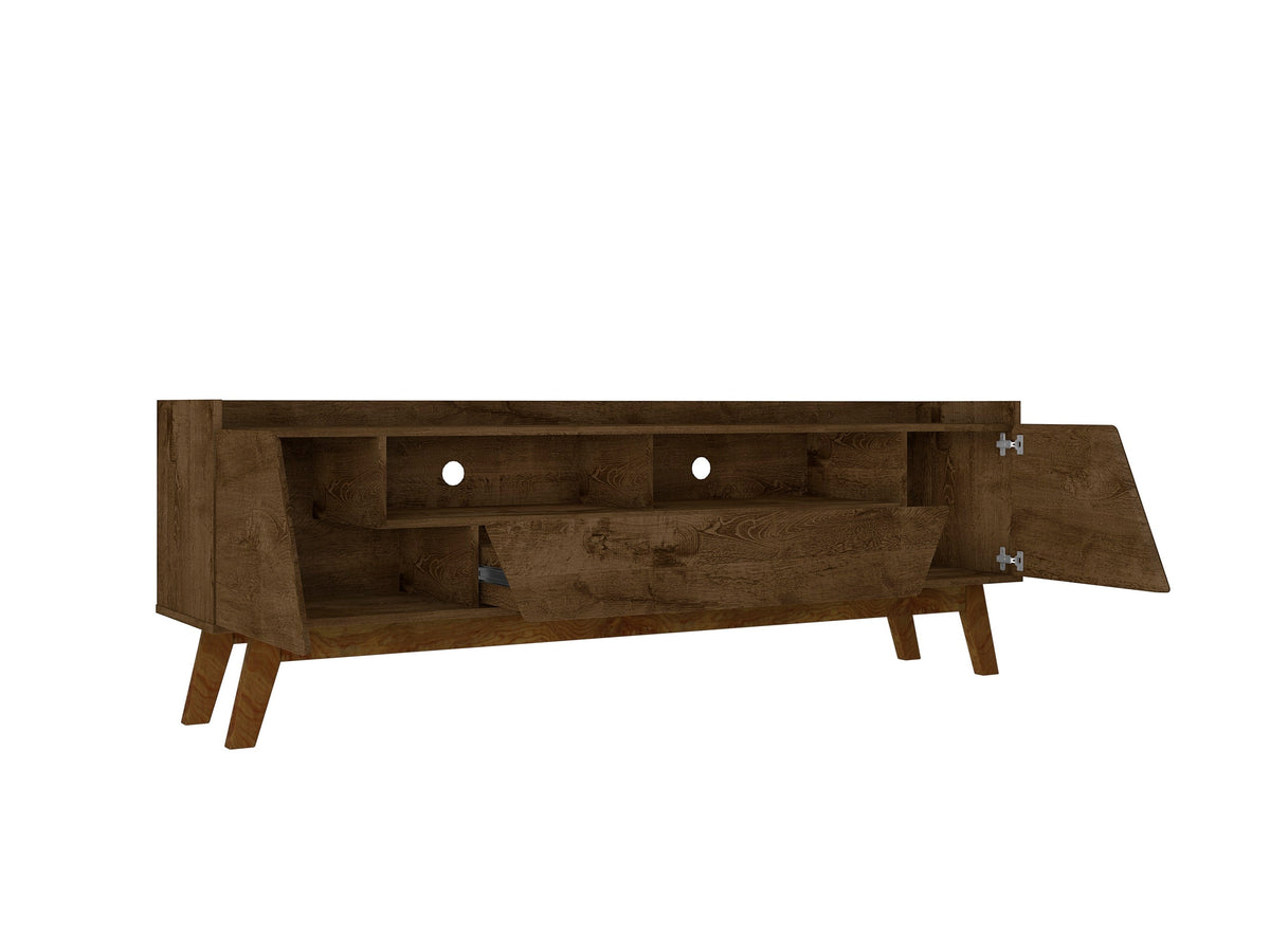 Malmo Modern 70.8" TV Stand with 2 Drawers - Rustic Brown
