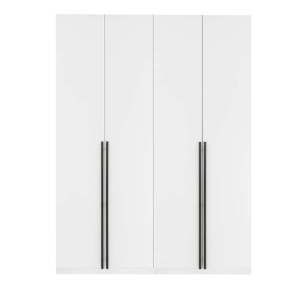 Genoa Modern 2-Piece Freestanding Wardrobe - White