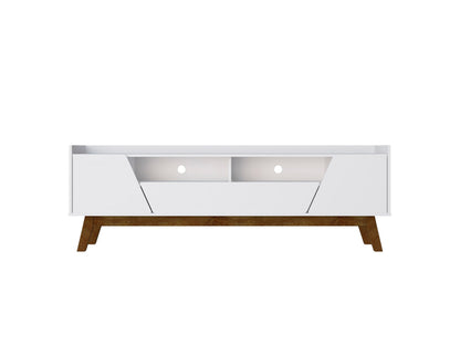 Malmo Modern 70.8" TV Stand with 2 Drawers - White/Brown