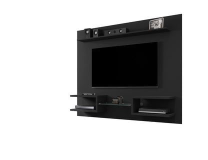 Augusta Modern Floating Shelved Entertainment Center - Black