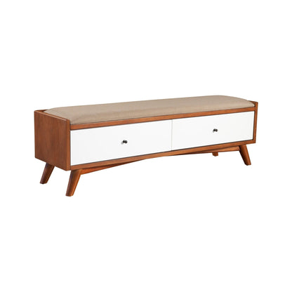 Flynn Bench, Chestnut/White